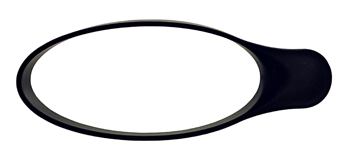 Svart oval ring
